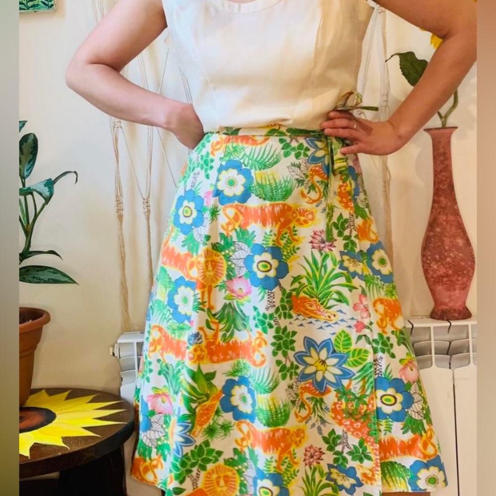 Fabulous Vintage Jungle Print Skirt